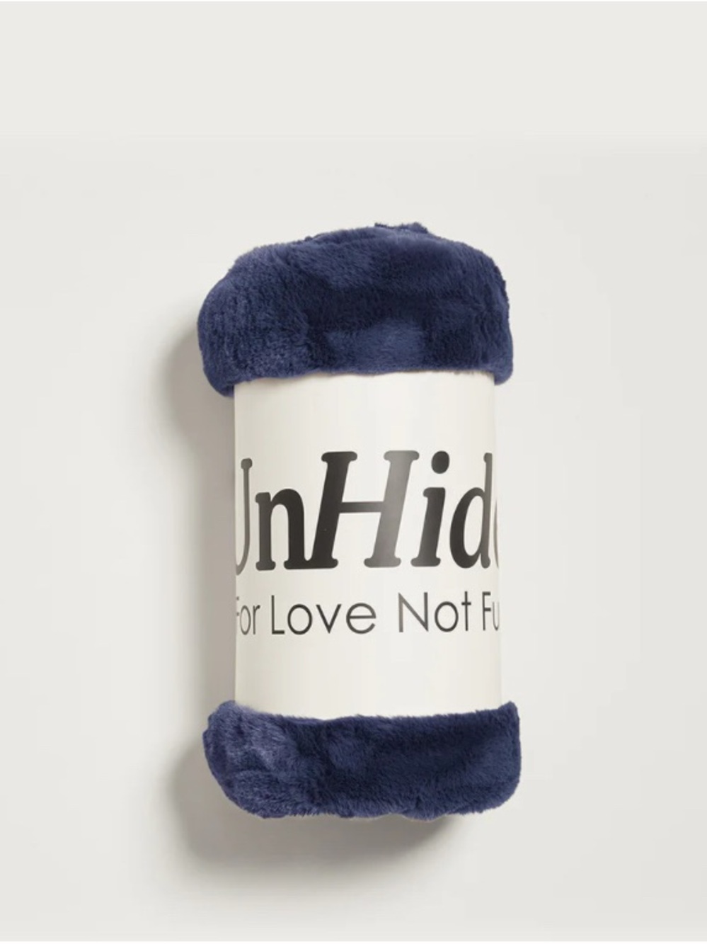 UnHide Plush Throw Blanket - Navy Lady Faux Fur